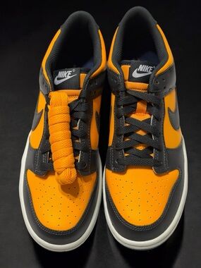 Nike Dunk Low GS Orange Black | Syracuse Style | NEW | Extra Laces